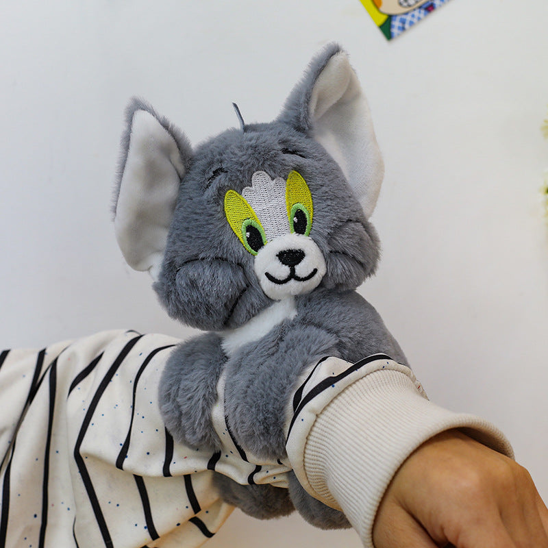 Cute Tom Cat Plush Wrist Doll – Soft Cartoon Wrist Toy Bracelet | Kawaii Mini Stuffed Animal for Kids, Girls & Gift