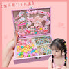 High-end children's hair accessories set, gift box for girl's birthday, hair ring, hairpin, rubber band, headdress, little princess cute jewelry box (Pack of 1 Box set)