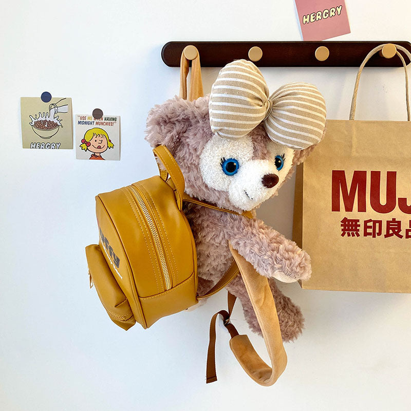 Kawaii Plush Bear Backpack – Cute Teddy Mini Backpack Purse for Girls | Soft Cartoon Plush Bag | Aesthetic Harajuku Style Backpack