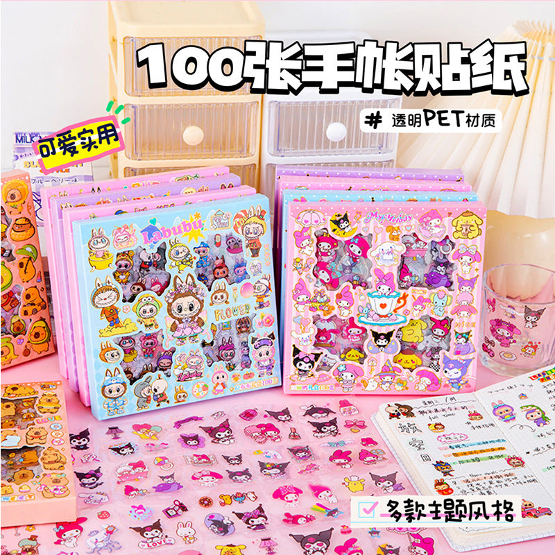 ✨ Labubu Kawaii Sticker Box – 100+ Cute Stickers ✨
