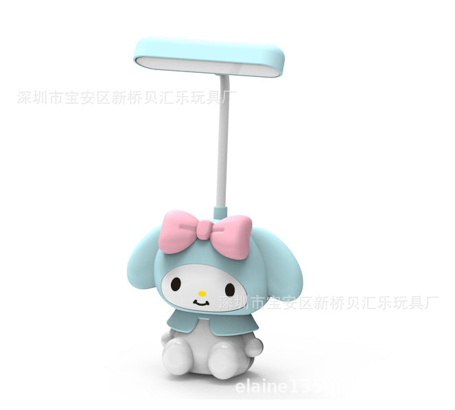 Cute Sanrio Character LED Table Lamp with Built-in Sharpener – My Melody & Kuromi Desk Light for Kids, Students & Kawaii Lovers