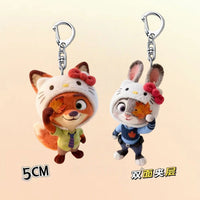 Zootopia Nick Wilde & Judy Hopps Acrylic Keychain Set (2 PCS) – Cute Cartoon Anime Keyring Bag Charm | Kawaii Key Holder