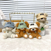 Cute Teddy Bear Plush Keychain with Hat – Kawaii Soft Toy Keyring for Bags, Keys & Gifts