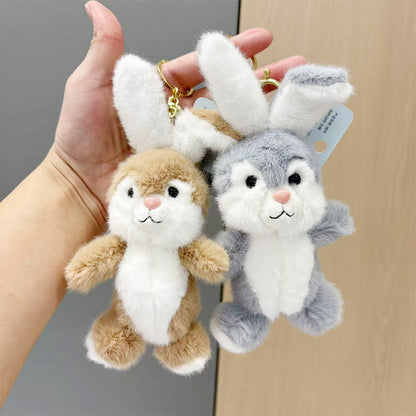Kawaii Plush Bunny Keychain – Soft Cute Rabbit Keyring Charm (Single Piece)