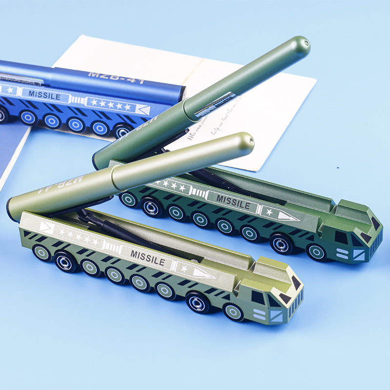 Missile Truck Pen | Army Camouflage Rocket Launcher Pen | Creative Military Design Ball Pen for Kids & Gift