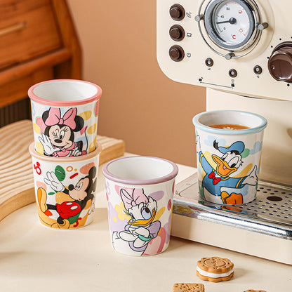 Disney Mickey Mouse, Minnie Mouse, Daisy Duck & Donald Duck Ceramic Coffee Mug Set of 4 – 250ml Cute Cartoon Cups