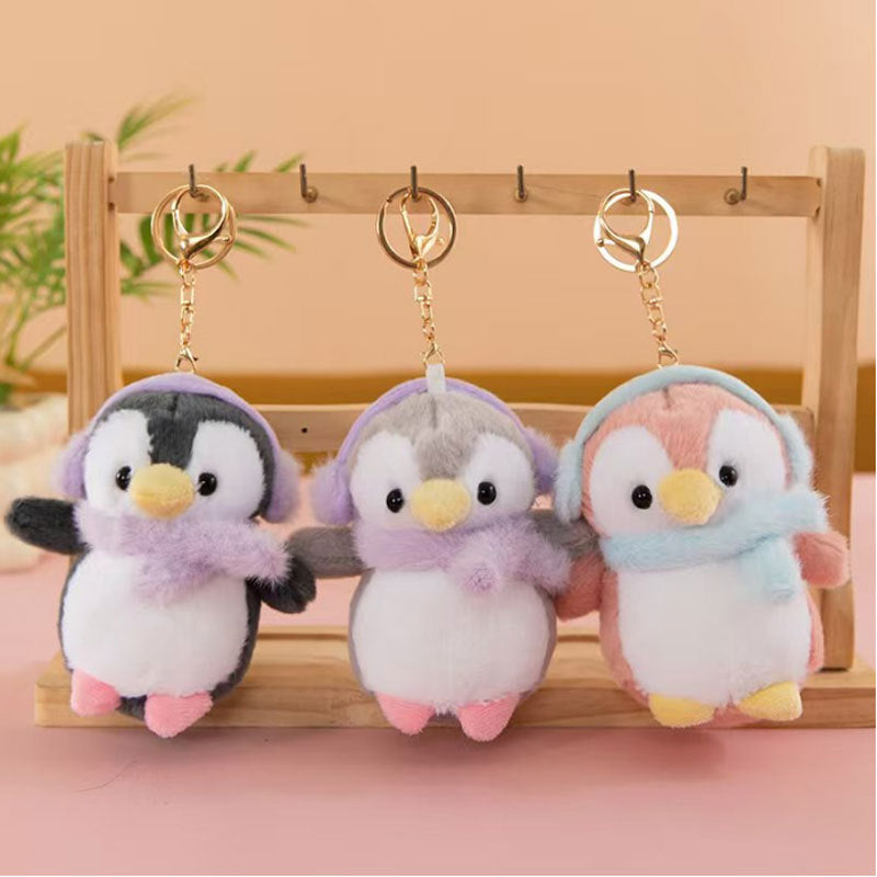 Cute Penguin Plush Keychain | Soft Kawaii Penguin Bag Charm, Car Key Holder, Backpack Accessory for Girls & Kids