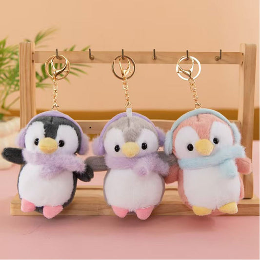 Cute Penguin Plush Keychain | Soft Kawaii Penguin Bag Charm, Car Key Holder, Backpack Accessory for Girls & Kids