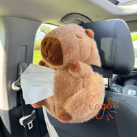 Cute Capybara Car Tissue Box Holder – Adorable Plush Tissue Dispenser for Car, Home & Office