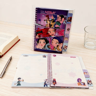 K-Pop Demon Hunter Spiral Diary | Anime Style K-Pop Girls Notebook with Tabs | Cute Korean Aesthetic Journal for School, College & Gifting
