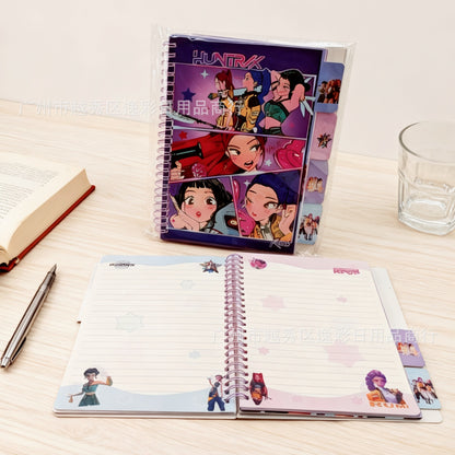 K-Pop Demon Hunter Spiral Diary | Anime Style K-Pop Girls Notebook with Tabs | Cute Korean Aesthetic Journal for School, College & Gifting