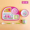 Bamboo fiber children's tableware set