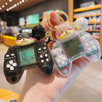 Kawaii Game Console Keychain with Mini LCD Screen – Cute Retro Handheld Gaming Keyring Toy (Random Colors)