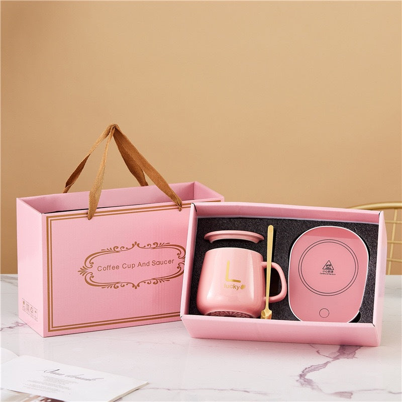 Lucky Touch Electric Warm Cup Set – With Lid