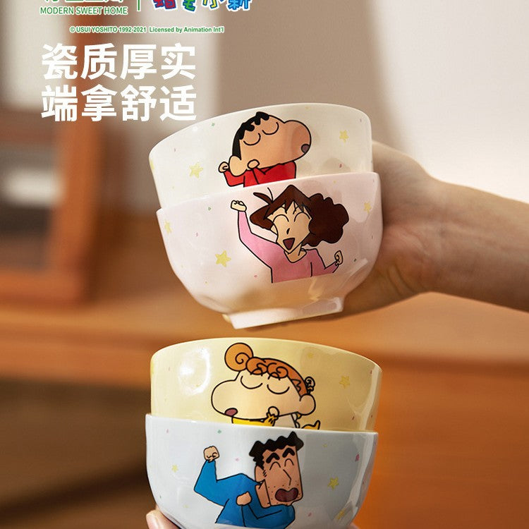 Crayon Shinchan Ceramic Bowl (1 Piece) – Cute Cartoon Anime Soup, Rice, Snack & Noodle Bowls | Premium Kawaii Dinnerware for Kids & Adults