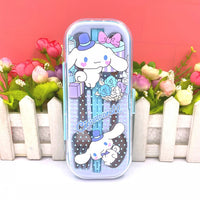 Sanrio Cute Portable Cutlery Set with Case – Kuromi / My Melody / Cinnamoroll Kids Lunch Spoon Fork Chopsticks Travel Set