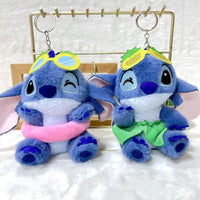 Cute Stitch Plush Keychain – Soft Kawaii Cartoon Doll Keyring | Random Summer Outfit Design