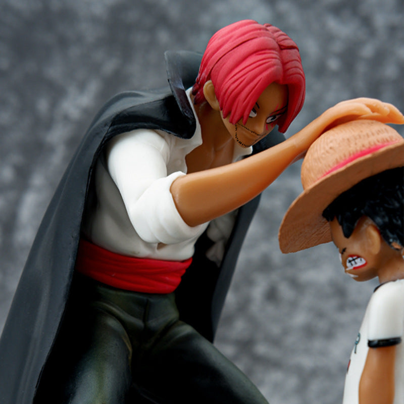 One Piece Luffy & Shanks Childhood Moment Action Figure – Premium Anime Collectible Statue (Gift Edition)