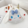 Kawaii Sanrio Plush Shoulder Bag – My Melody, Kuromi & Cinnamoroll Soft Furry Handbag