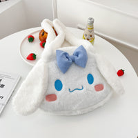 Kawaii Sanrio Plush Shoulder Bag – My Melody, Kuromi & Cinnamoroll Soft Furry Handbag