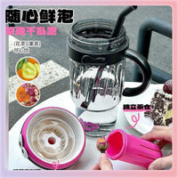 Kawaii Eyes Large Capacity Straw Bottle – 1200ml