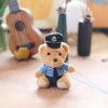 Kawaii Uniform Teddy Bear Keychain – Police & Firefighter Edition (One Piece)