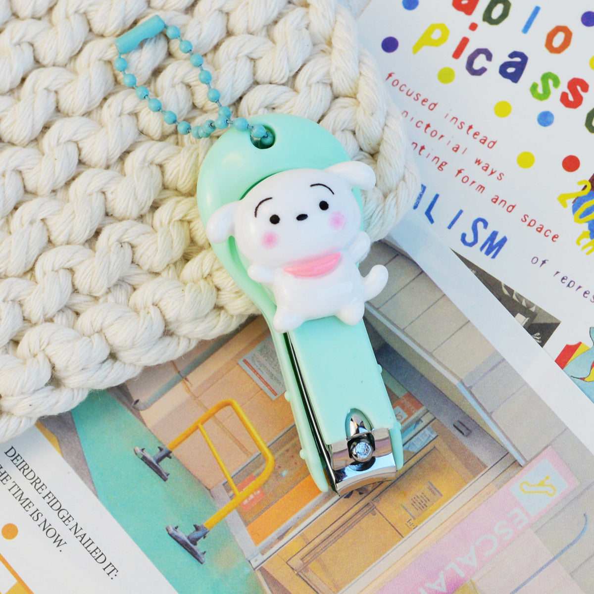 Shinchan Cute Cartoon Nail Clipper Set of 4 with Keychain | Kawaii Shinchan Mini Nail Cutter Set | Portable Travel Nail Clippers for Kids & Adults