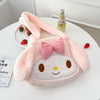 Kawaii Sanrio Plush Shoulder Bag – My Melody, Kuromi & Cinnamoroll Soft Furry Handbag