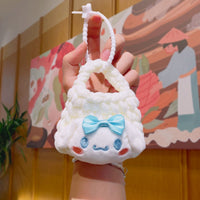 Sanrio Kawaii Plush Coin Purse Cum Keychain – My Melody, Kuromi, Cinnamoroll & Pompompurin Mini Bag