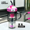 Kawaii Eyes Large Capacity Straw Bottle – 1200ml