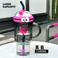 Kawaii Eyes Large Capacity Straw Bottle – 1200ml