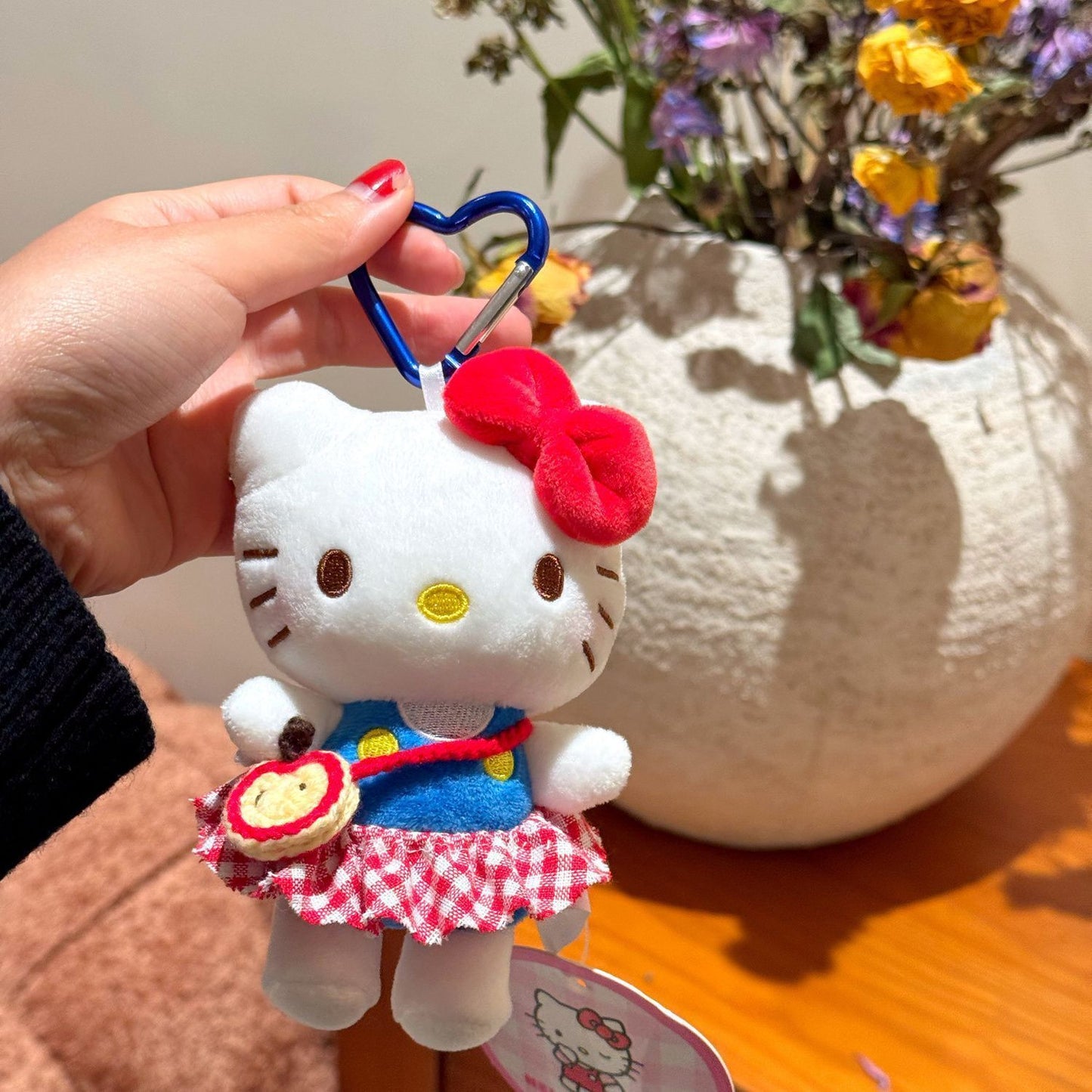 Hello Kitty Plush Keychain with Removable Clothes – Cute Sanrio Soft Toy Bag Charm for Girls