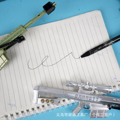 Camouflage Sniper Rifle Gel Pen | Barrett Gun Shape Black Ink Pen 0.5mm | Military Rifle Novelty Pen for Kids, Students, Office Desk & Gift