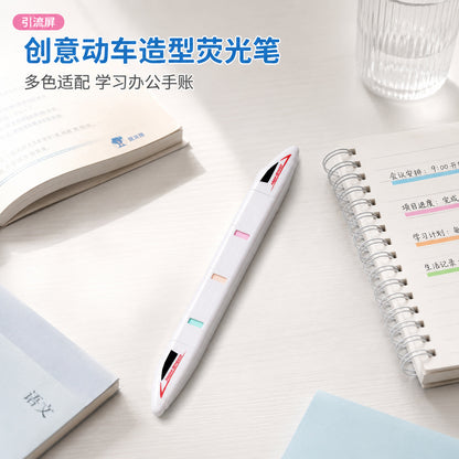 6-in-1 Modular Building Block Highlighter Pen Set | Stackable Multi Color Highlighter Marker | Kawaii Creative Study Stationery for School, College & Office