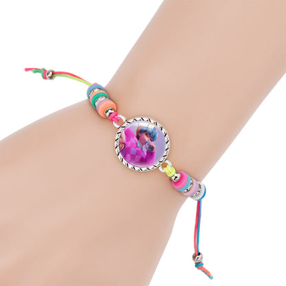 K-Pop Anime  Bracelet  Character Charms | Adjustable Multicolor String Bracelet for Girls, Kids & Teens | Cute Korean Style Jewelry Gift