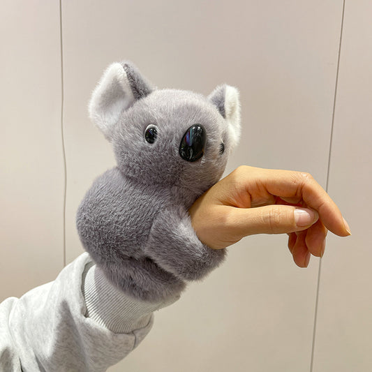 Kawaii Koala Hug Wrist Plush Toy Bracelet – Soft Slap Band Stuffed Animal for Kids & Adults
