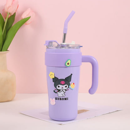 Kuromi Ultimate Kawaii Gift Hamper – 25+ Pieces Sanrio Gift Set with Backpack, Neck Pillow, Tumbler Bottle, Bath Towel, Tote Bag, Piggy Bank, Cosmetic Pouch, Hair Band, Stationery & Accessories | Birthday Gift for Girls & Women
