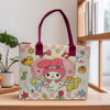 Sanrio Kawaii Canvas Tote Bag Set – My Melody, Kuromi, Cinnamoroll & Pompompurin Handbags | Cute Japanese Aesthetic Shopping Bags for Girls