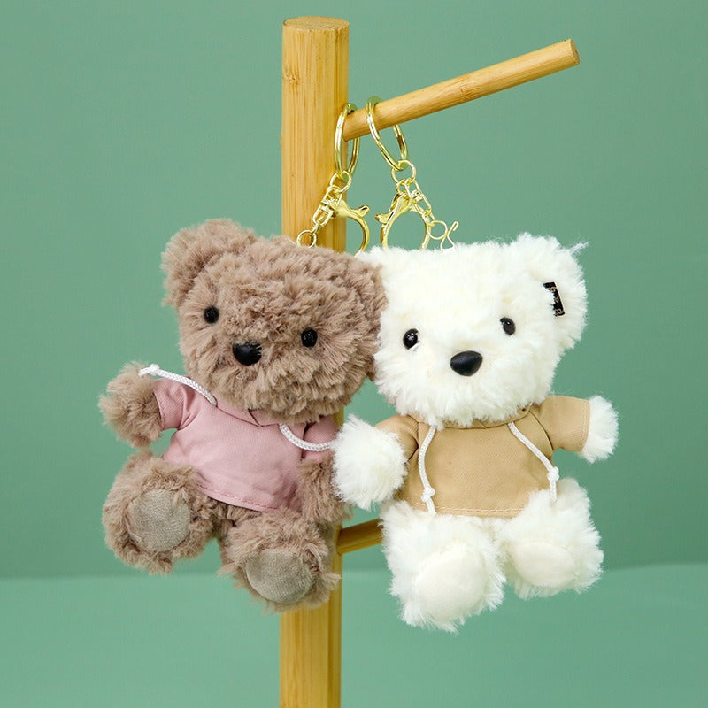 Kawaii Teddy Bear Plush Keychain | Cute Soft Toy Keyring for Bags, Backpacks & Gifts