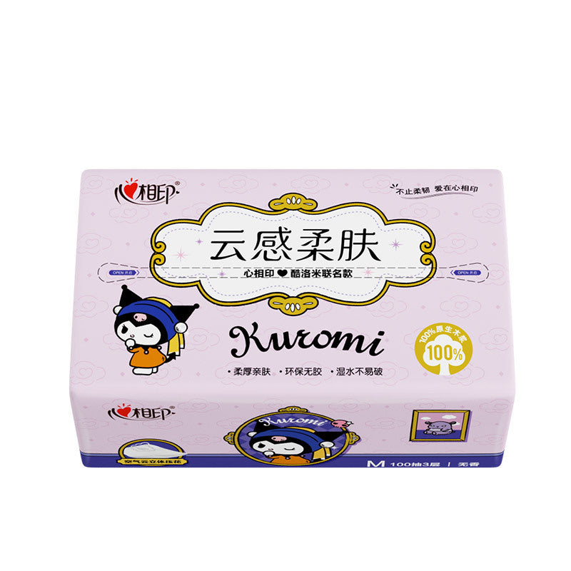 Sanrio/Kuromi Soft Pocket Tissue Pack | Cute Travel Facial Tissues | Mini Portable Tissue Paper (Multipack)
