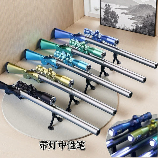 Sniper Gun Pen with LED Light | Rifle Shape Gel Pen | Novelty Writing Pen for Kids, Students & Gifting