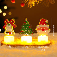 Christmas Theme LED Mini Candle Set (Pack of 5) – Santa, Snowman, Tree, Bell & Bear Décor Lights