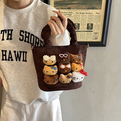 Kawaii Plush Bear Mini Handbag with Sling Strap – Cute Cartoon Tote Purse for Girls & Women (Single Piece)