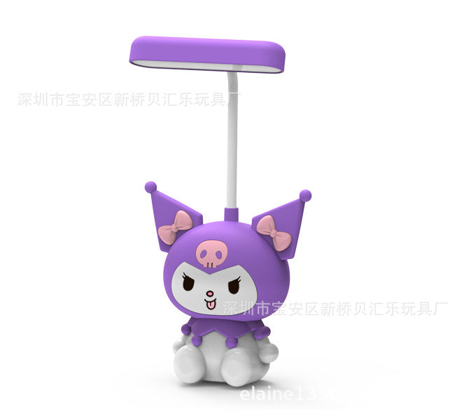 Cute Sanrio Character LED Table Lamp with Built-in Sharpener – My Melody & Kuromi Desk Light for Kids, Students & Kawaii Lovers