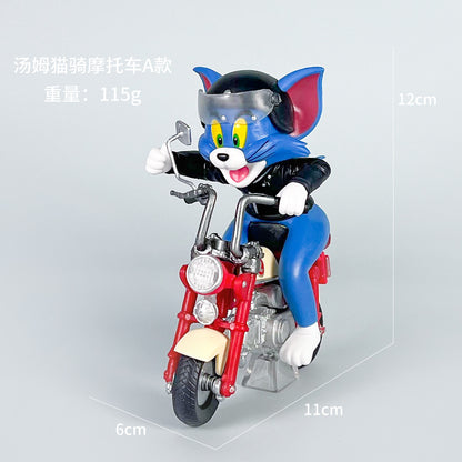 Tom & Jerry Motorcycle Action Figures – Collectible Cartoon Toy Set
