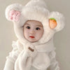 Kawaii Baby Winter Hooded Scarf – Ultra Soft Animal Ear Kids Cap with Neck Warmer