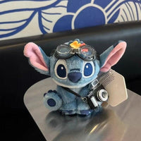 Kawaii Stitch Plush Keychain with Mini Camera & Goggles – Cute Cartoon Soft Toy Keyring for Bags, Backpacks & Gifts