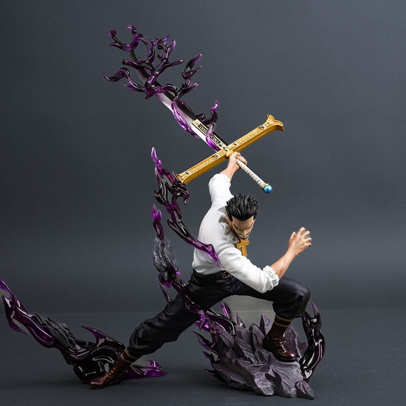 Dracule Mihawk Yoru Sword Figure – One Piece Premium PVC Action Statue | Hawk Eyes Mihawk Anime Collectible (24 cm)