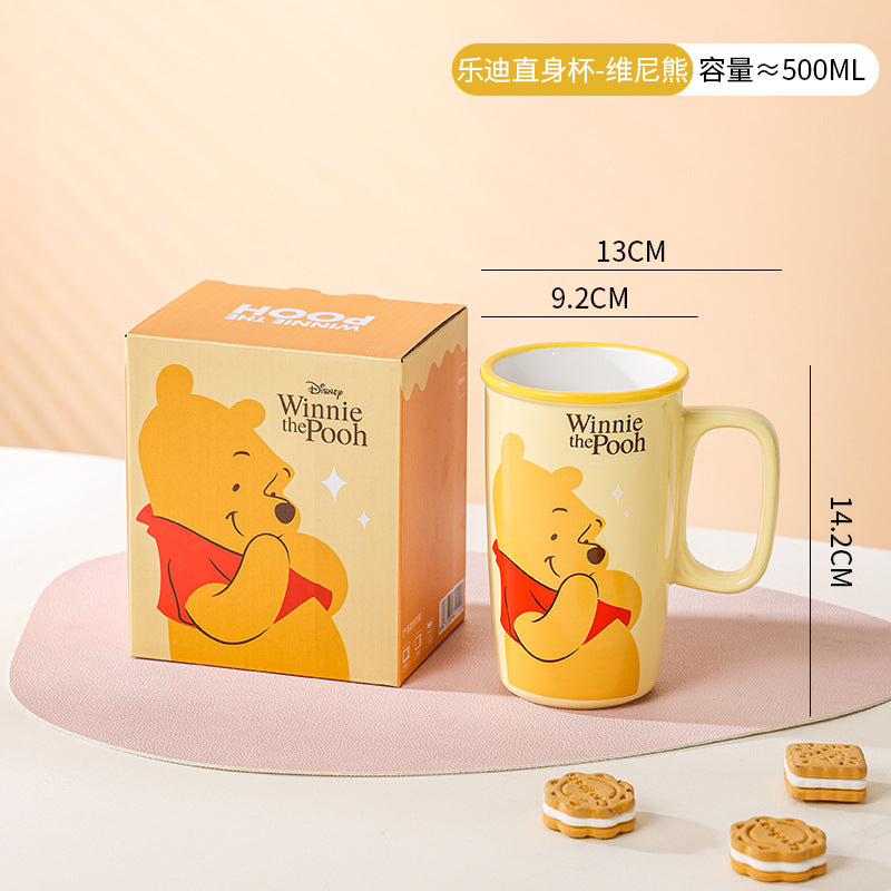 Disney Character Ceramic Mug With Gift Box – 500ML | Winnie the Pooh & Minnie Mouse Cute Coffee Mug