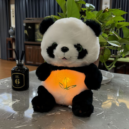 Breathing Panda Soft Toy with Night Light – Realistic Breathing Plush, LED Glow Belly, Cute Sleeping Panda Stuffed Animal for Kids & Adults